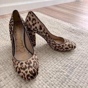 SAM EDELMAN Stillson Womens Calf Hair Slip On Pumps size 7.5